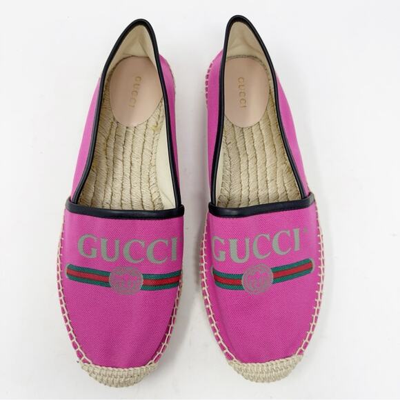 Gucci Canvas Logo Espadrilles 40 - Picture 1 of 13
